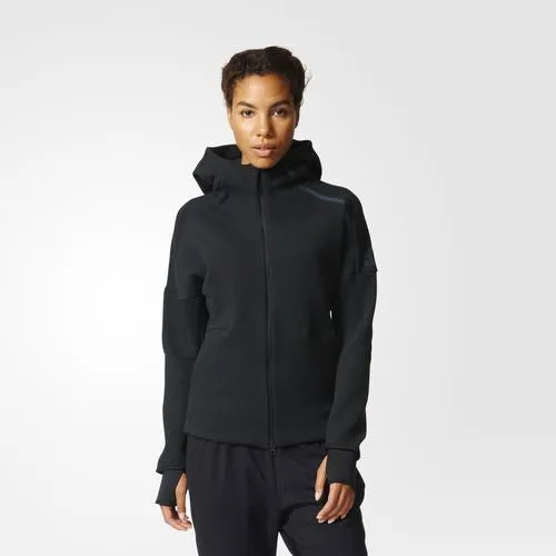 Adidas Women's Athletic Training ZNE Zip Hoodie Black S95345