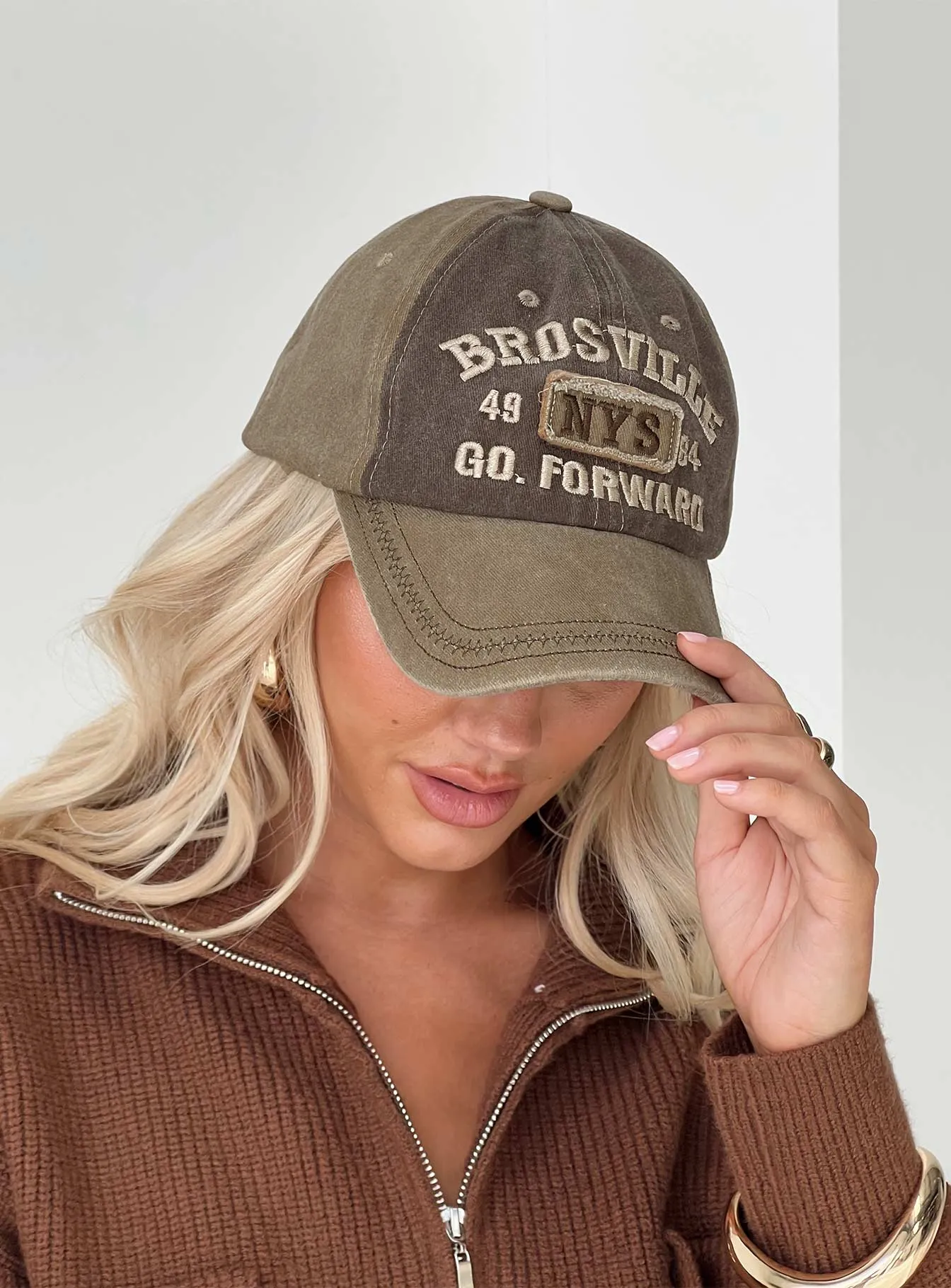 Brown Adios Dad Cap