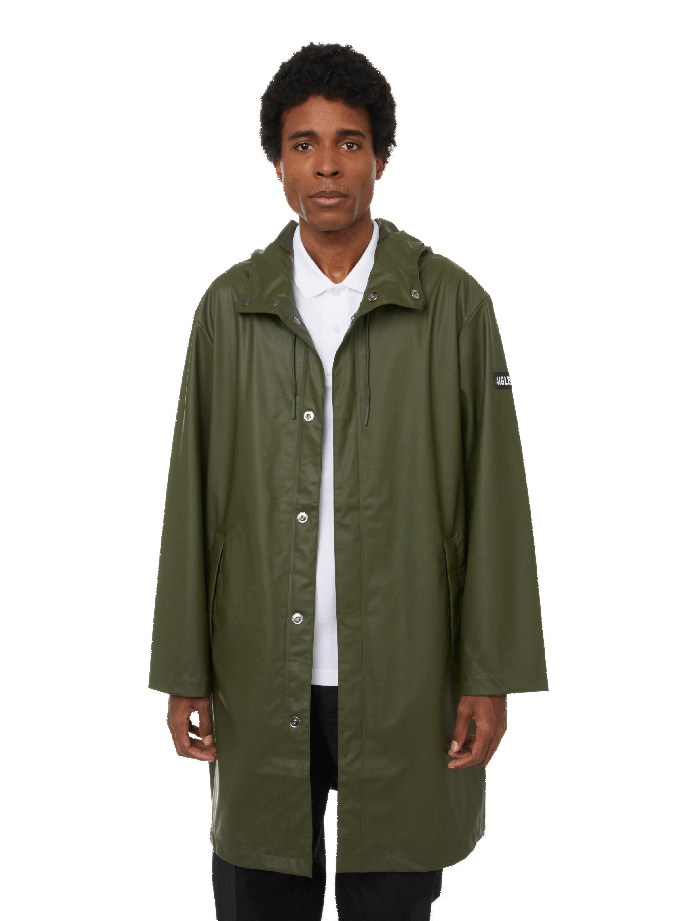 AIGLE Green Waterproof Hooded Jacket
