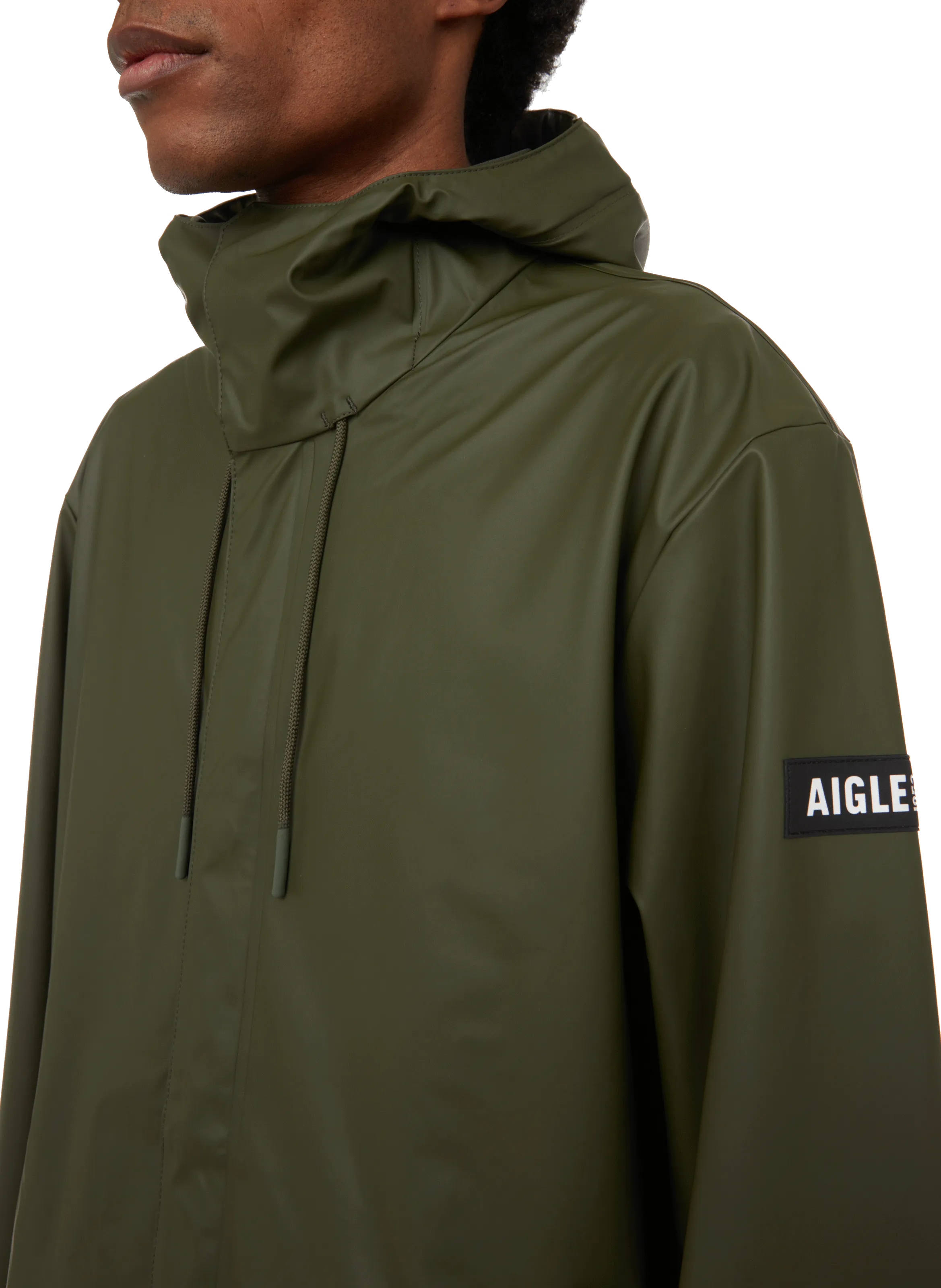 AIGLE Green Waterproof Hooded Jacket
