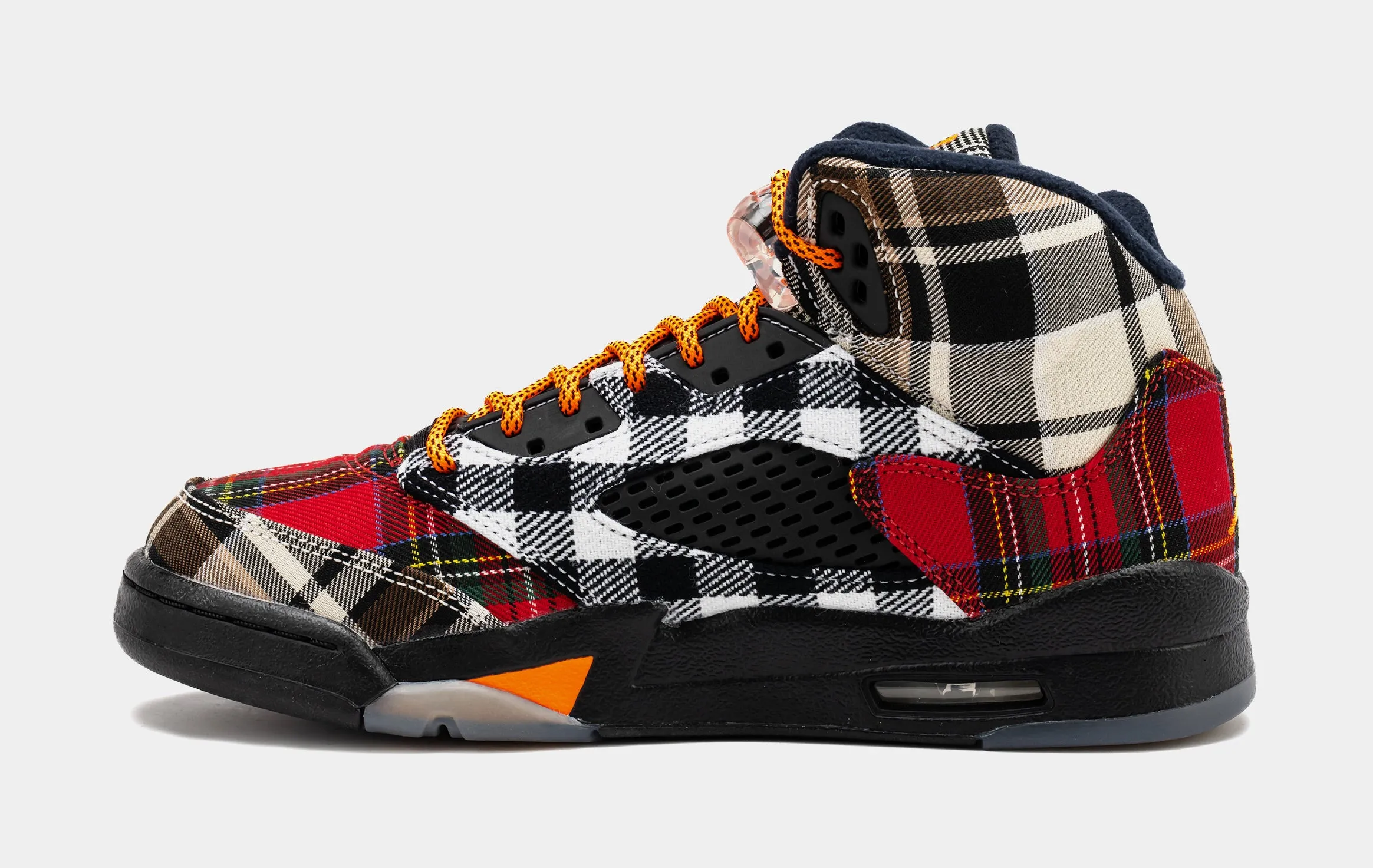 Air Jordan 5 Retro Plaid Grade School Lifestyle Shoes - Multi/Black - Free Shipping