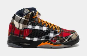 Air Jordan 5 Retro Plaid Grade School Lifestyle Shoes - Multi/Black - Free Shipping