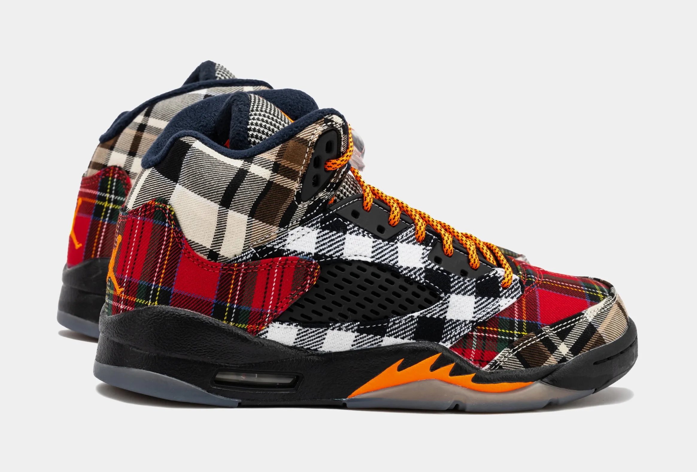 Air Jordan 5 Retro Plaid Grade School Lifestyle Shoes - Multi/Black - Free Shipping