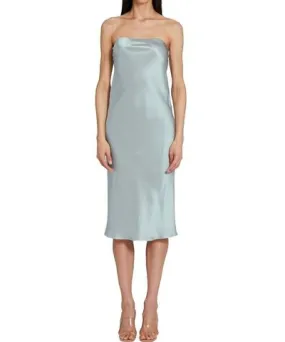 Amanda Uprichard Sea Salt Shiran Strapless Midi Dress