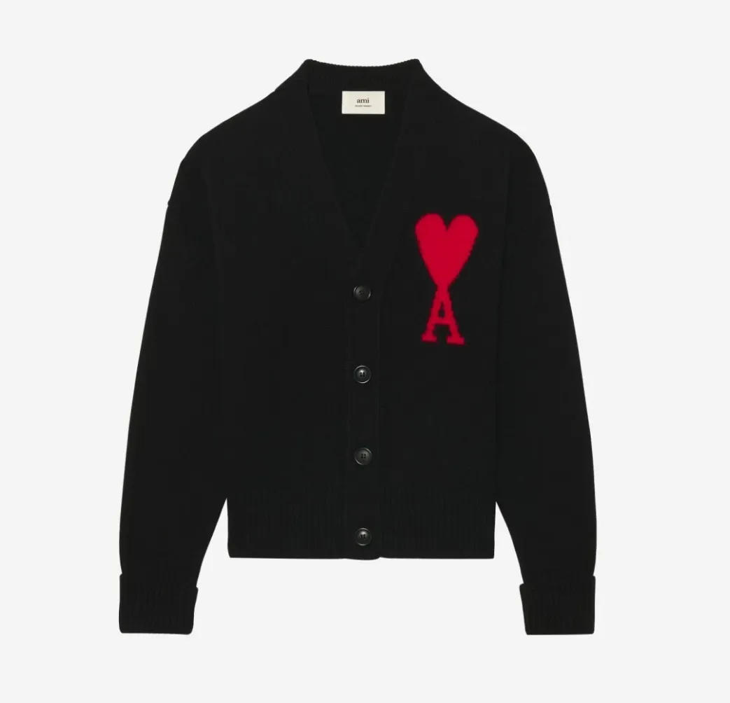 AMI PARIS street style unisex logo designers cardigans