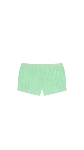 AQUA GREEN COTTON TOWELLING SHORTS