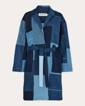 Arizona Patchwork Denim Trench Coat for Tomorrow's Fashion