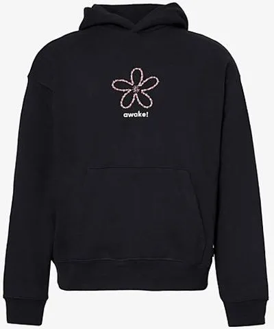 Awake NY Men's Floral Embroidered Cotton-Jersey Hoody