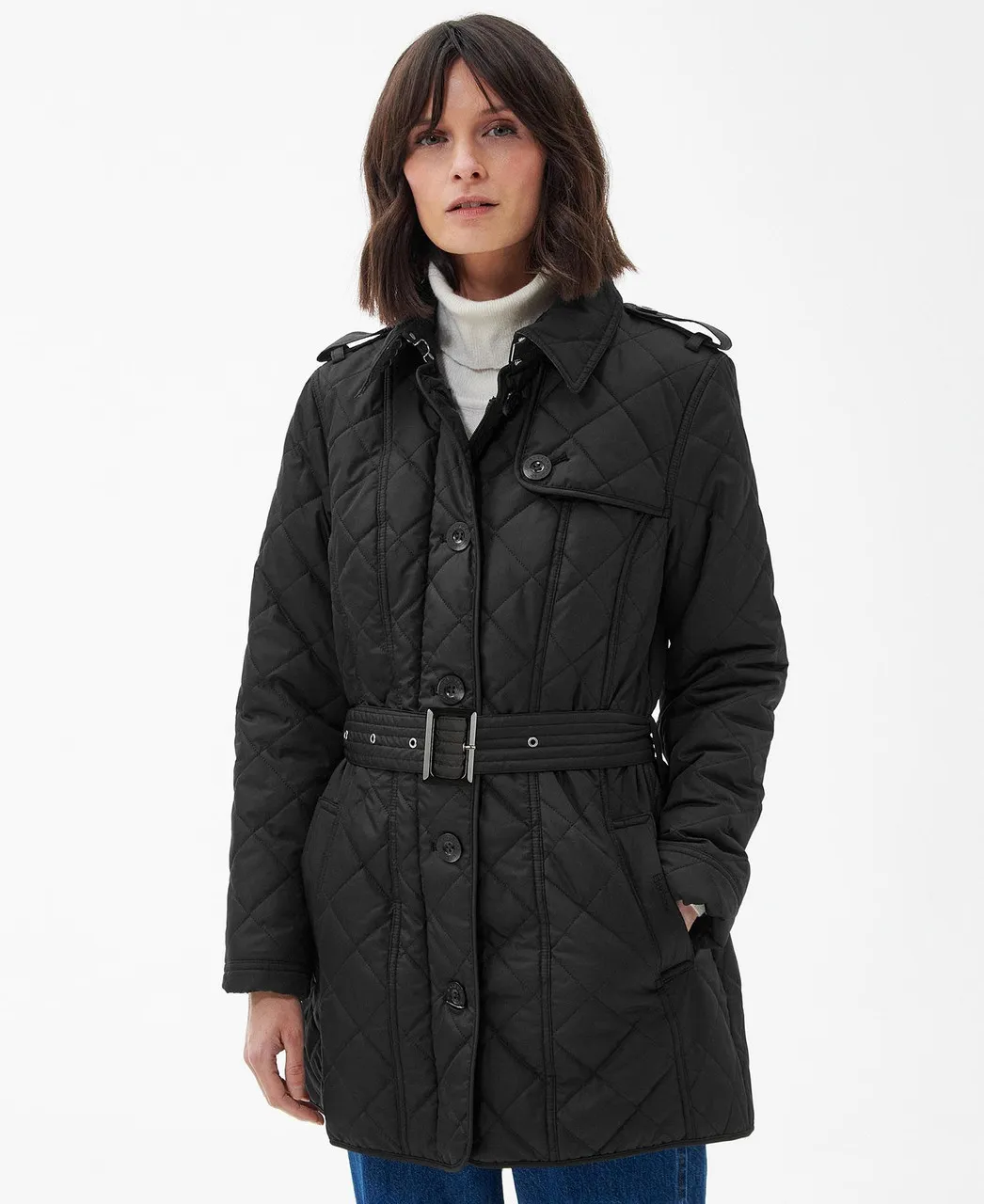 Barbour Tummel Quilt Coat in Black