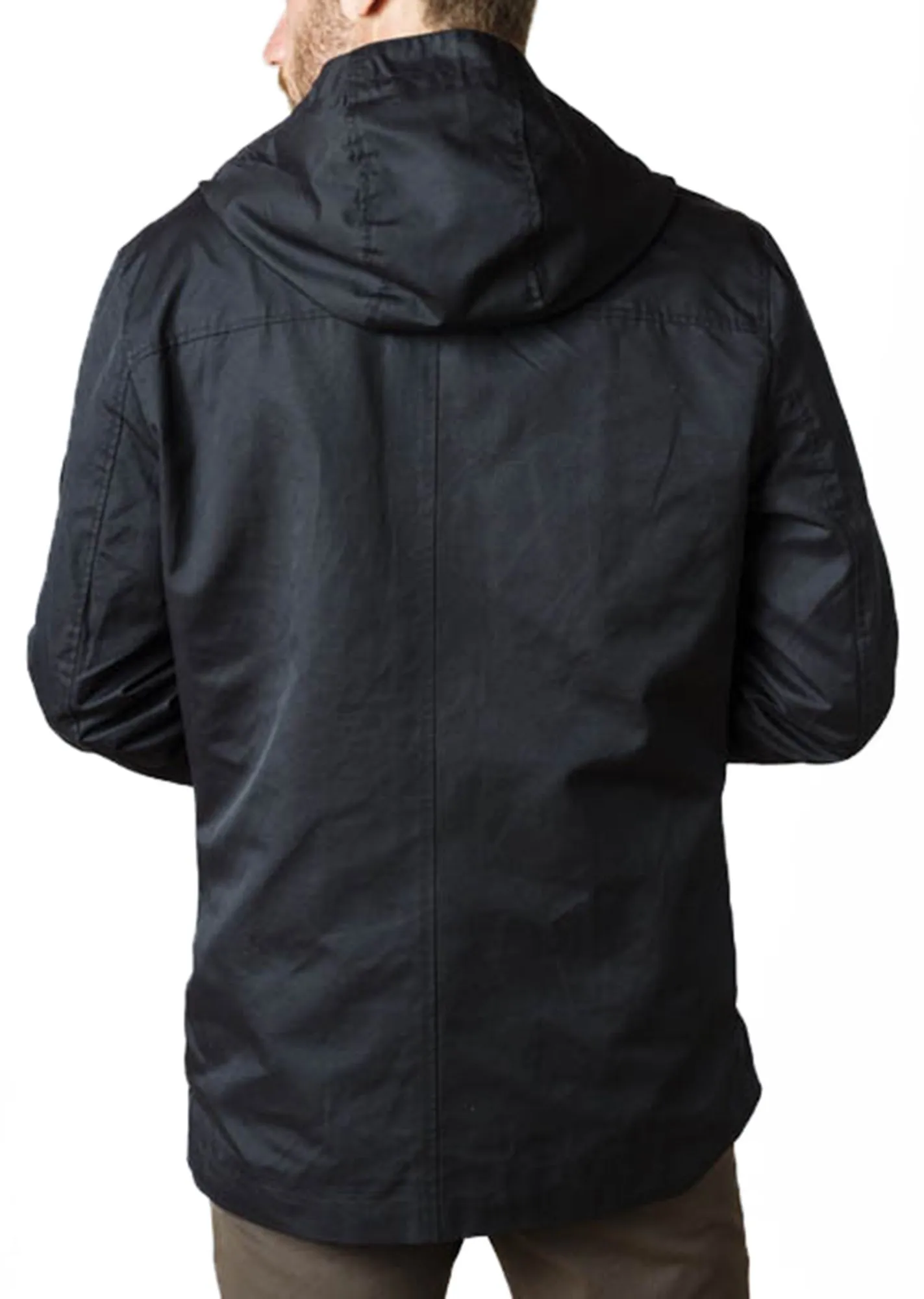 Ben Sherman Coated Four Pocket Cotton Jacket in Black