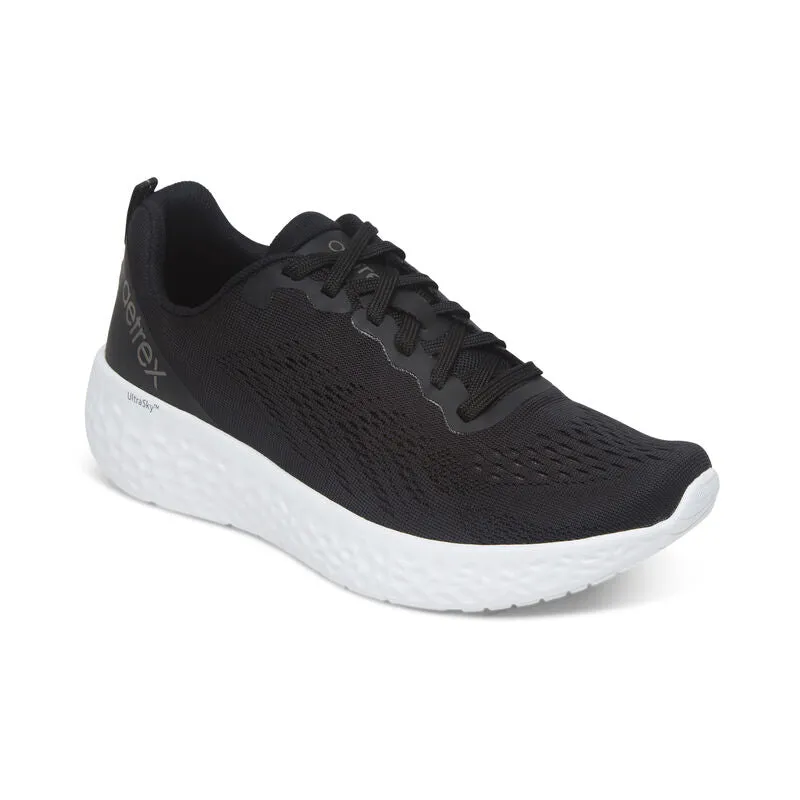 Black Arch Support Sneaker for Women - Aetrex Danika