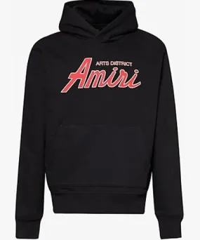 Black City Cotton-Jersey Hoody with Kangaroo Pocket by Amiri