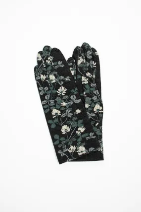 Black Floral Gloves NG1-778