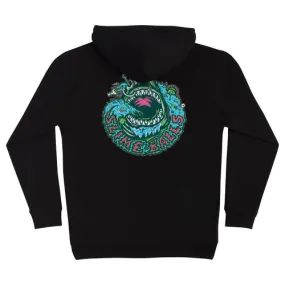 Black Shark Bait Pullover Hoodie featuring Slime Balls Wheels for Skateboard.