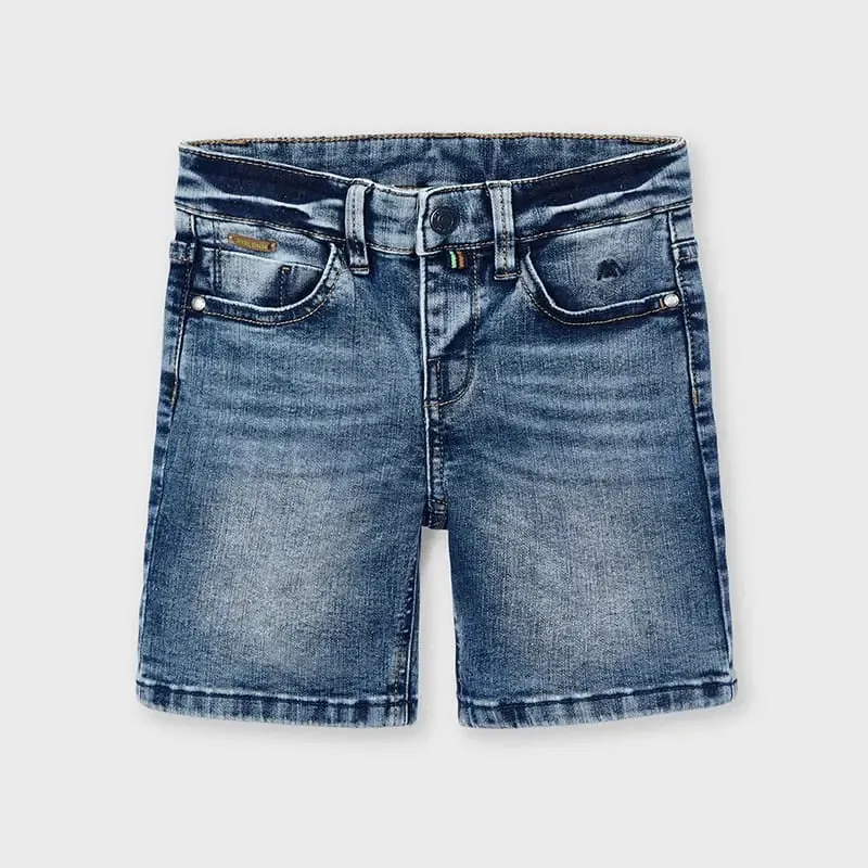 Boy's Medium Denim Bermuda Shorts with 5 Pockets.