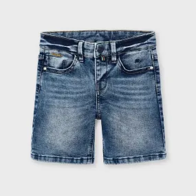 Boy's Medium Denim Bermuda Shorts with 5 Pockets.