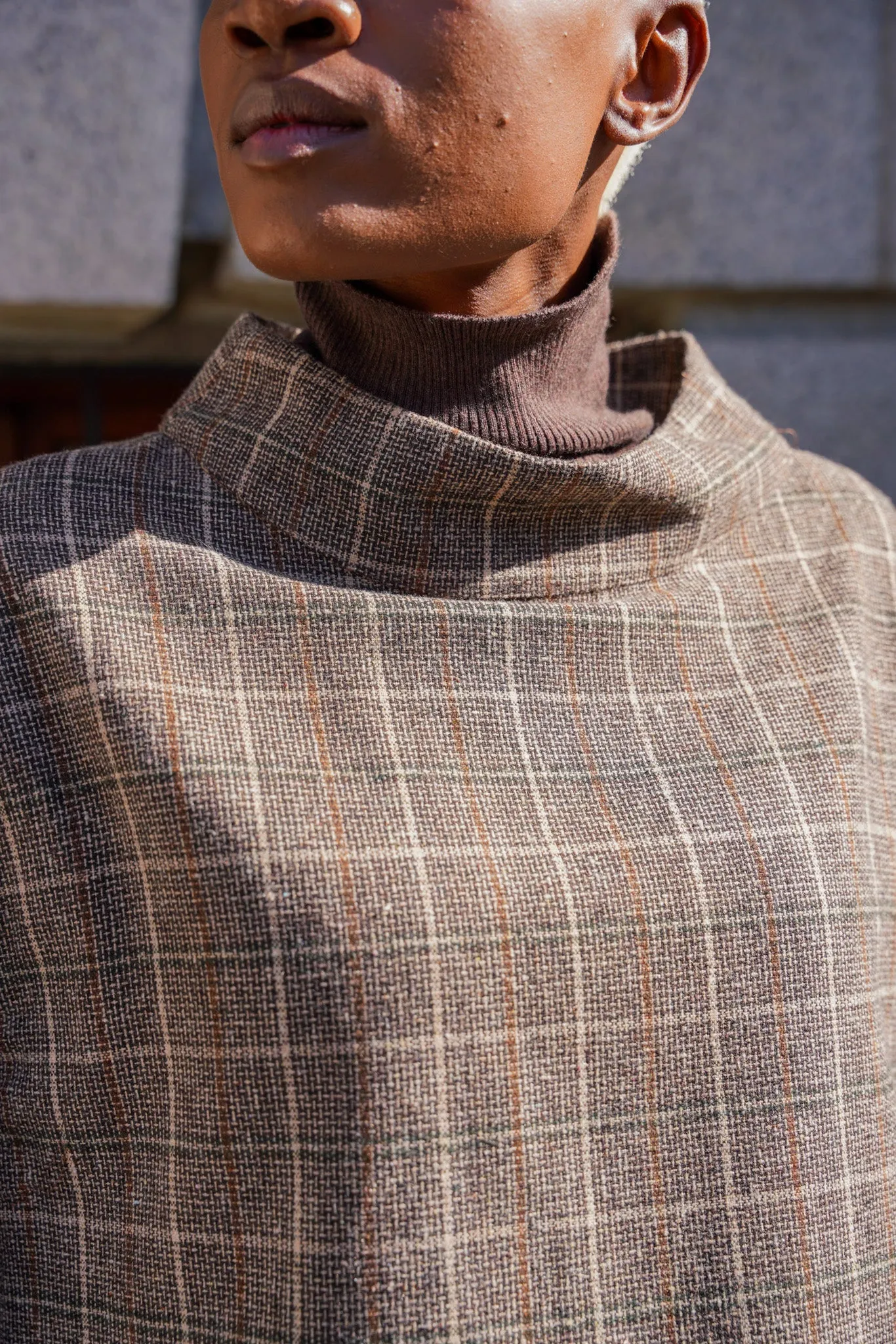 Brown Check Cap Sleeve Coat Top - Result: Brown Plaid Cap Sleeve Jacket Blouse