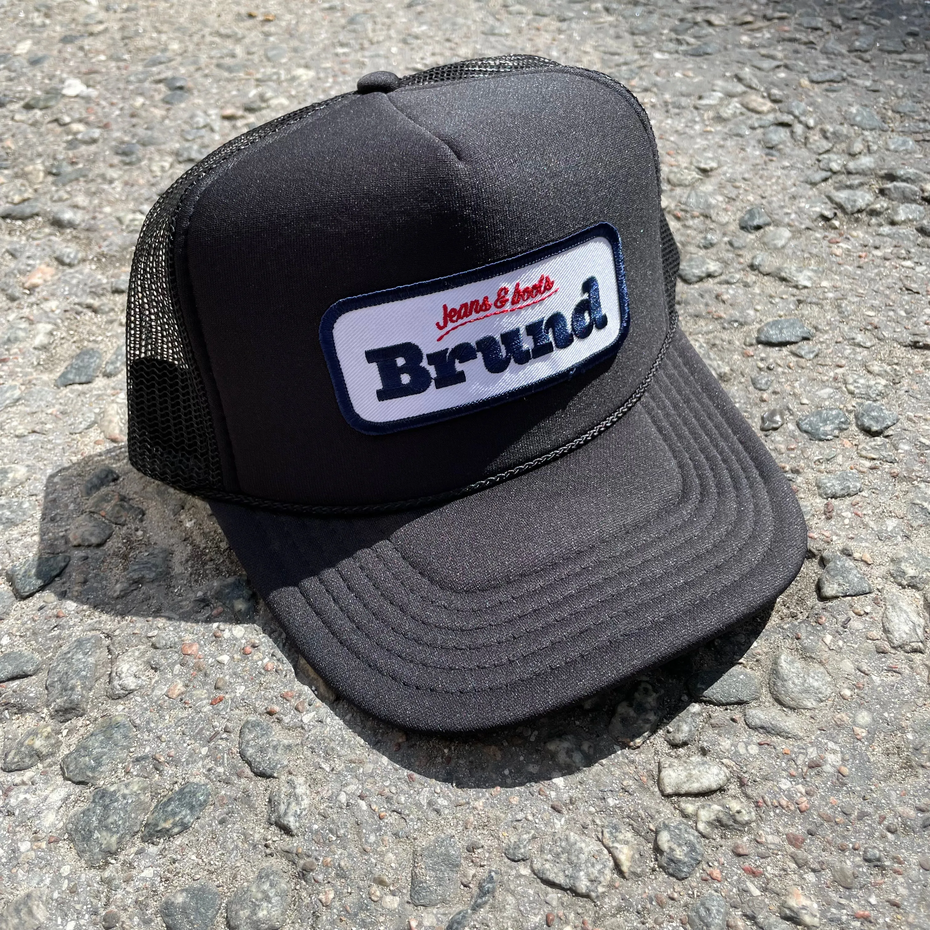 Brund Black Logo Mesh Cap