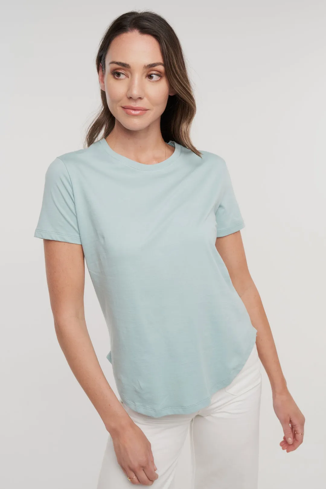 Casa Amuk Cloud Blue Saddle Hem Tee