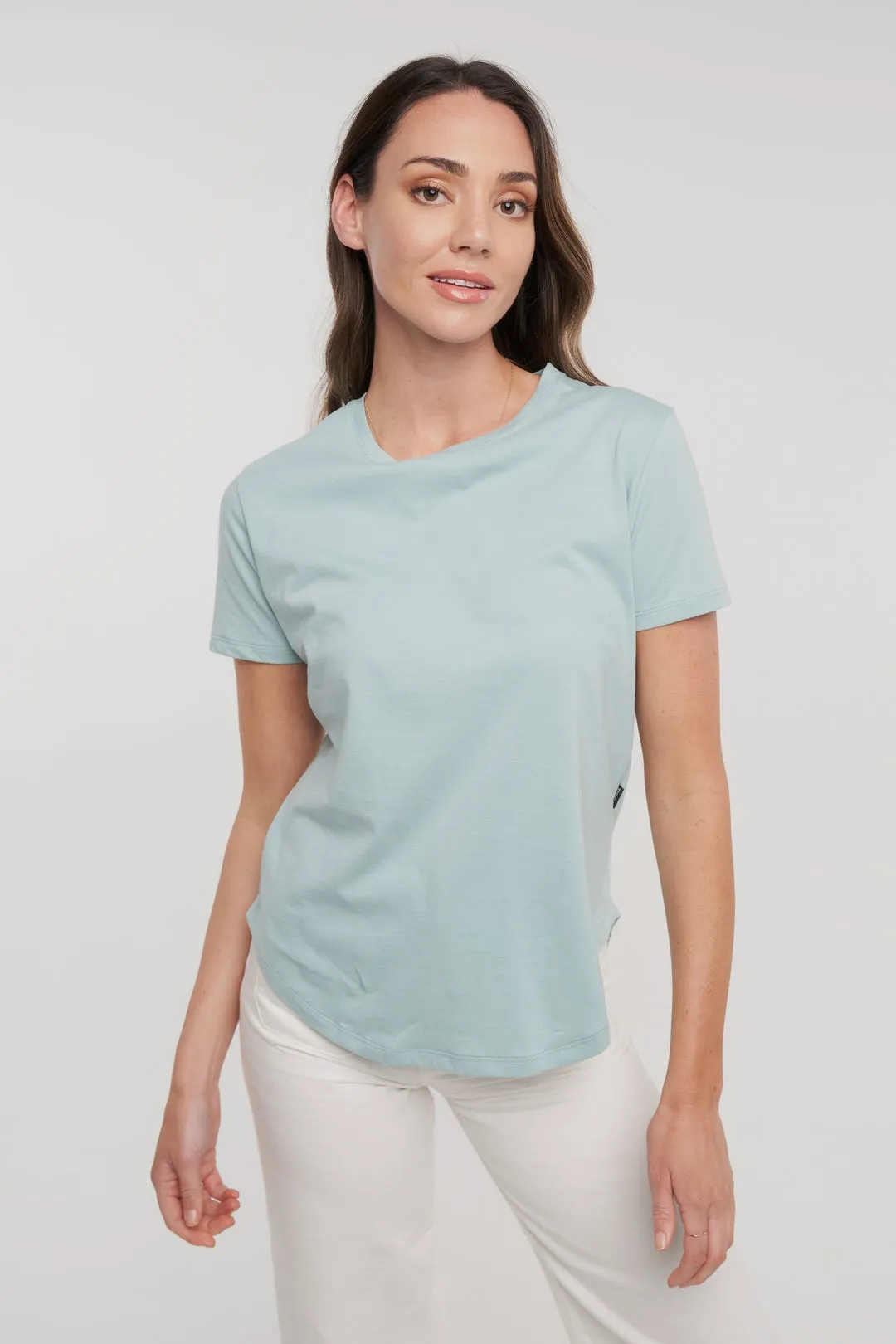 Casa Amuk Cloud Blue Saddle Hem Tee