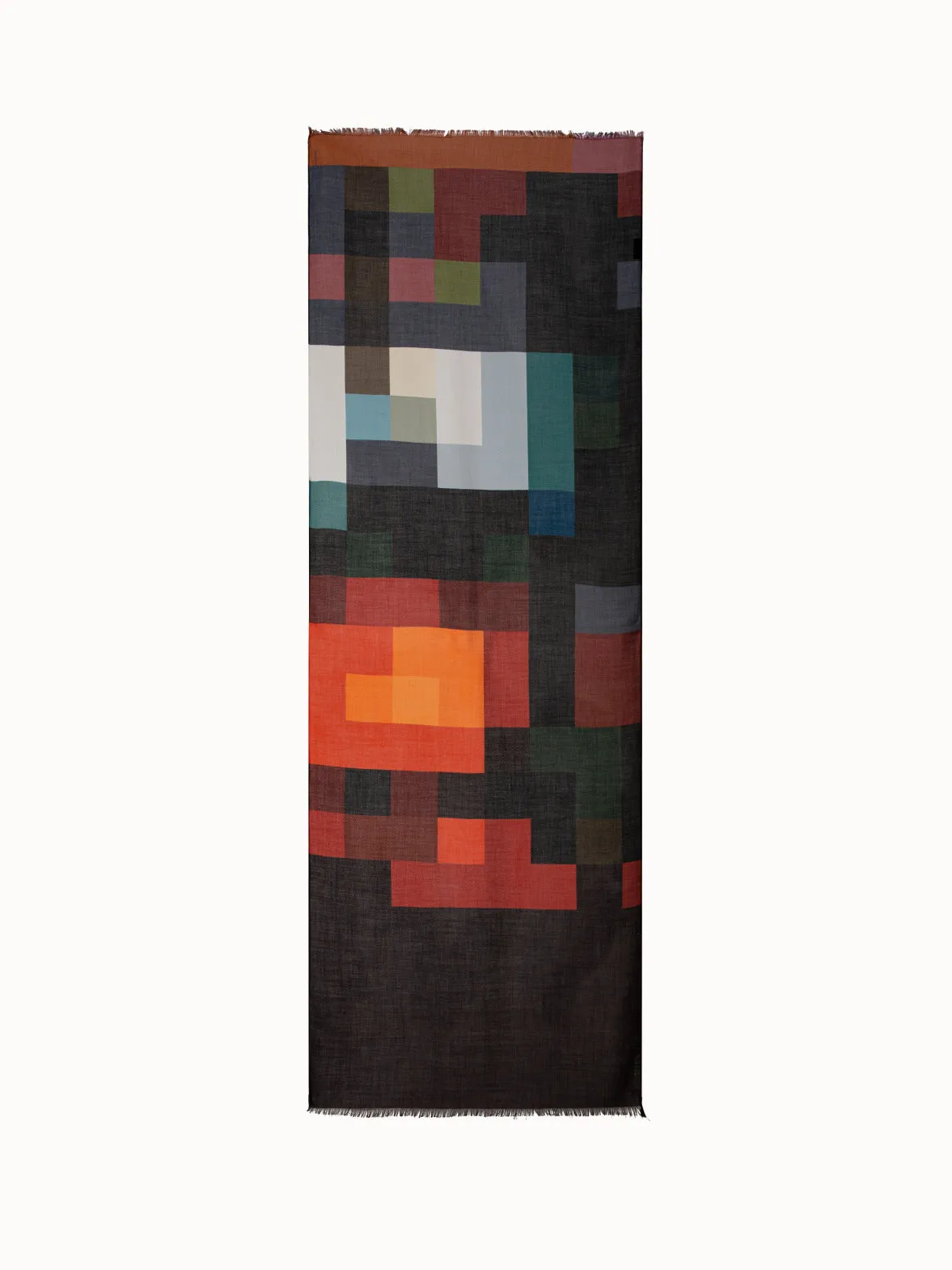 Cashmere Silk Scarf Interior Abstract Print