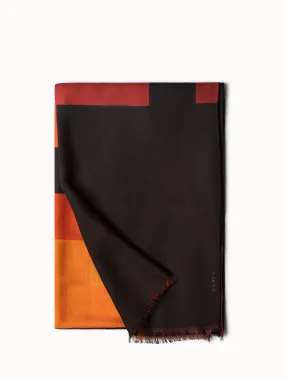 Cashmere Silk Scarf Interior Abstract Print