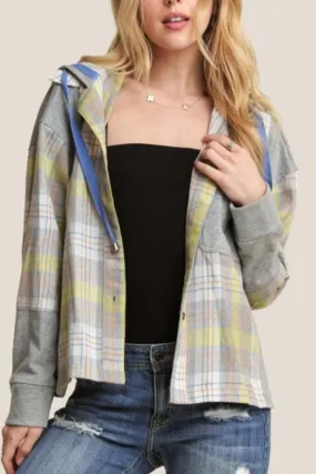 Checkered Hooded Jacket