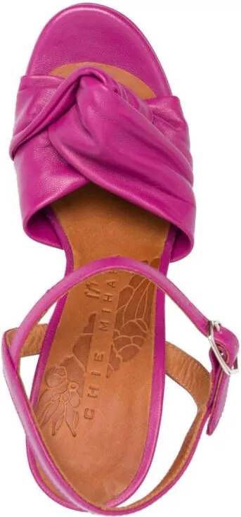 Chie Mihara Knot-detail Sandals Purple