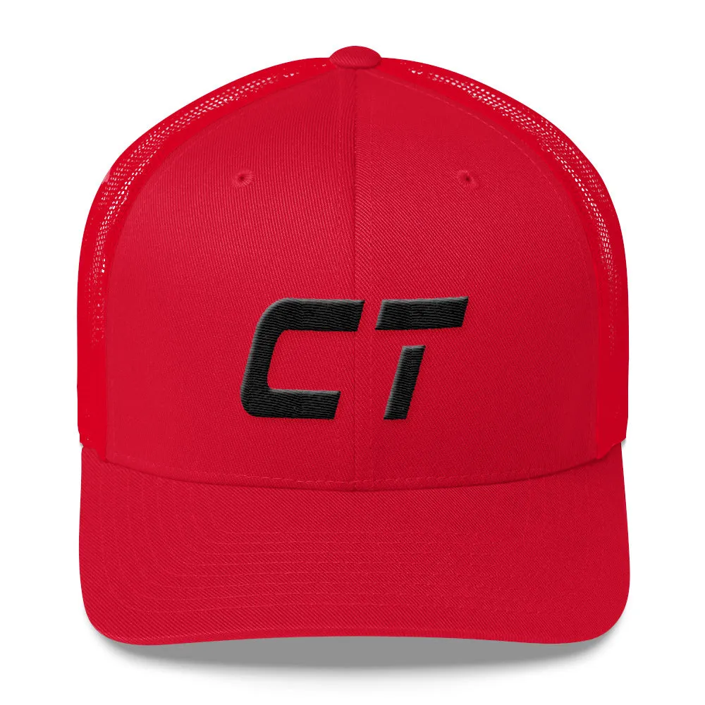 Connecticut Trucker Cap with Black Embroidery - Customizable Colors