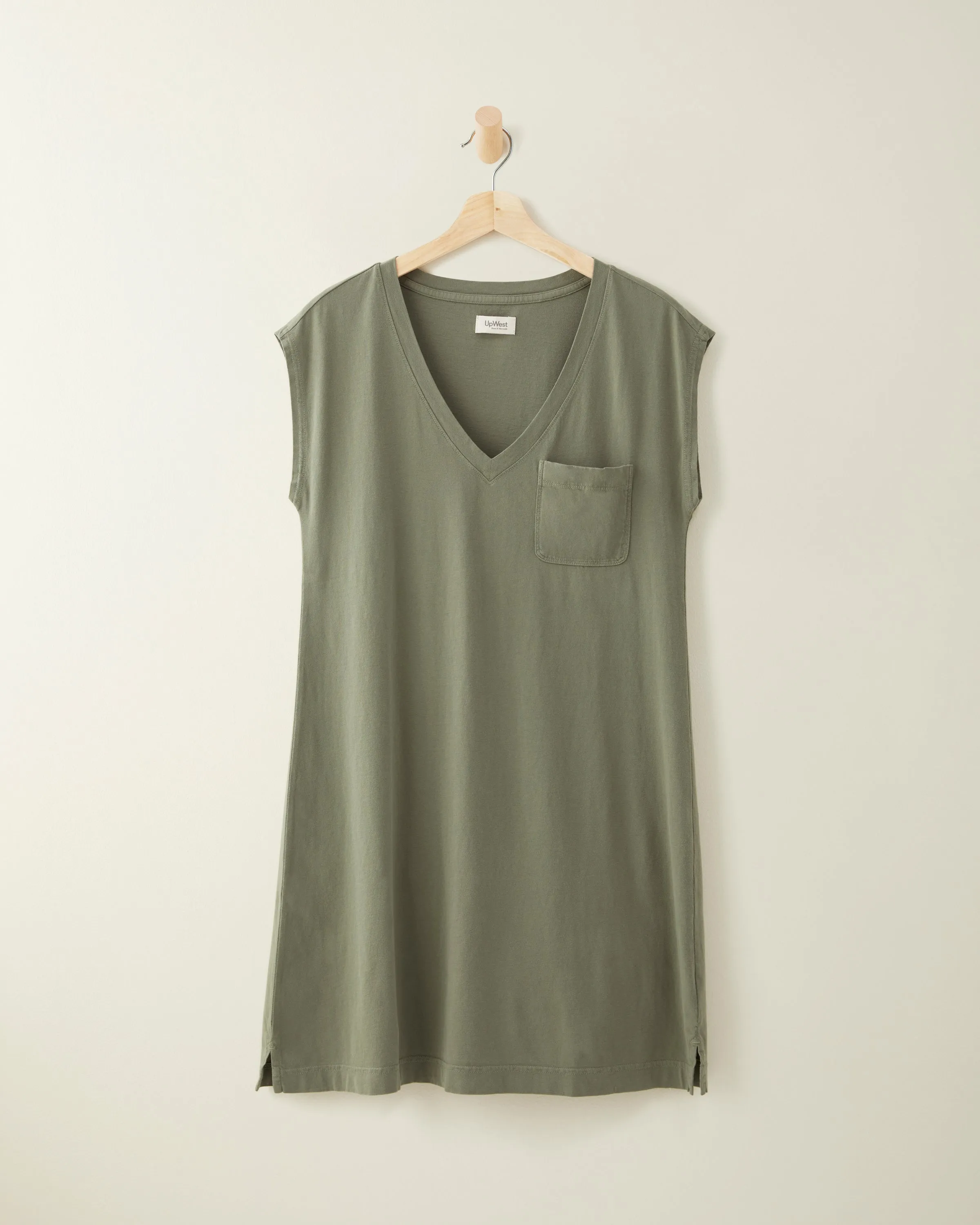 Cotton V-Neck Jersey Dress - Shop Now