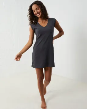 Cotton V-Neck Jersey Dress - Shop Now