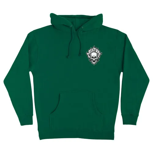 Creature Skateboards Bonehead Flame Hoody Pullover - Dark Green