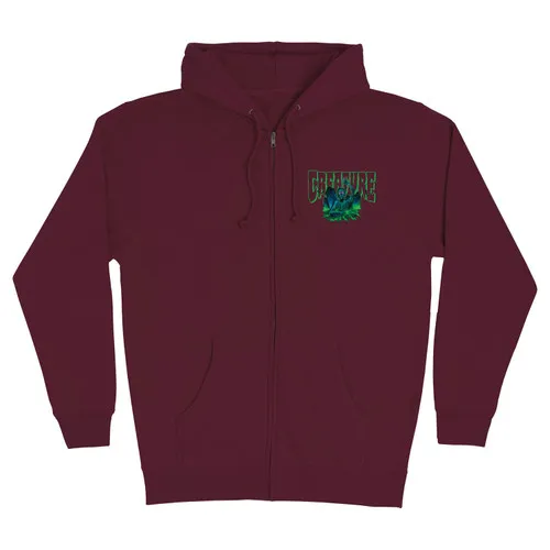 Creature Skateboards Hoody Hellbound Zip Maroon - Men's Sweatshirt