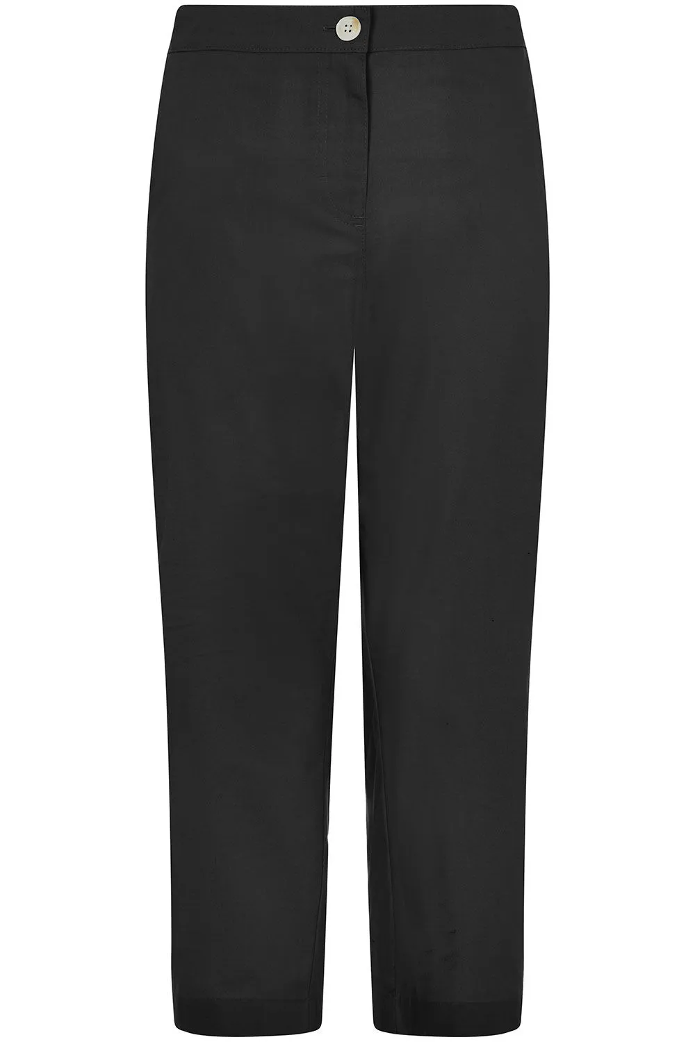 Cropped Trousers with Elasticated Waist