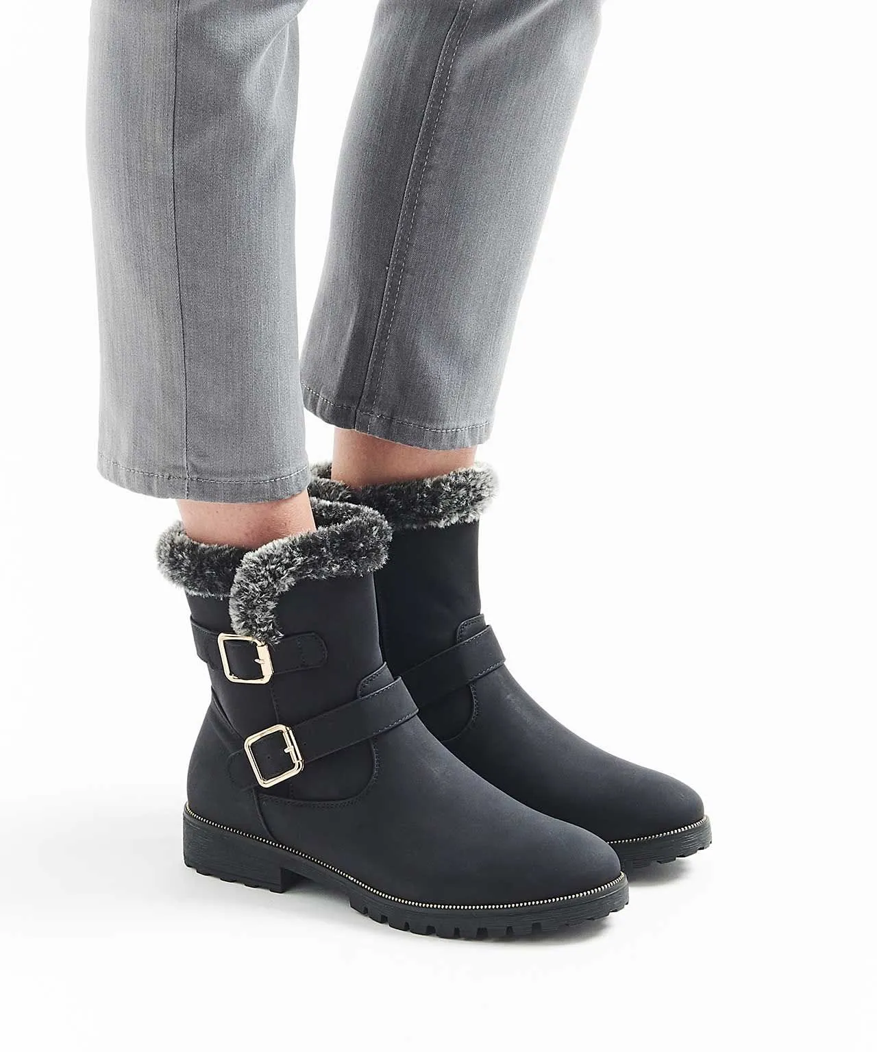 Cushion Walk Suede Look Boots