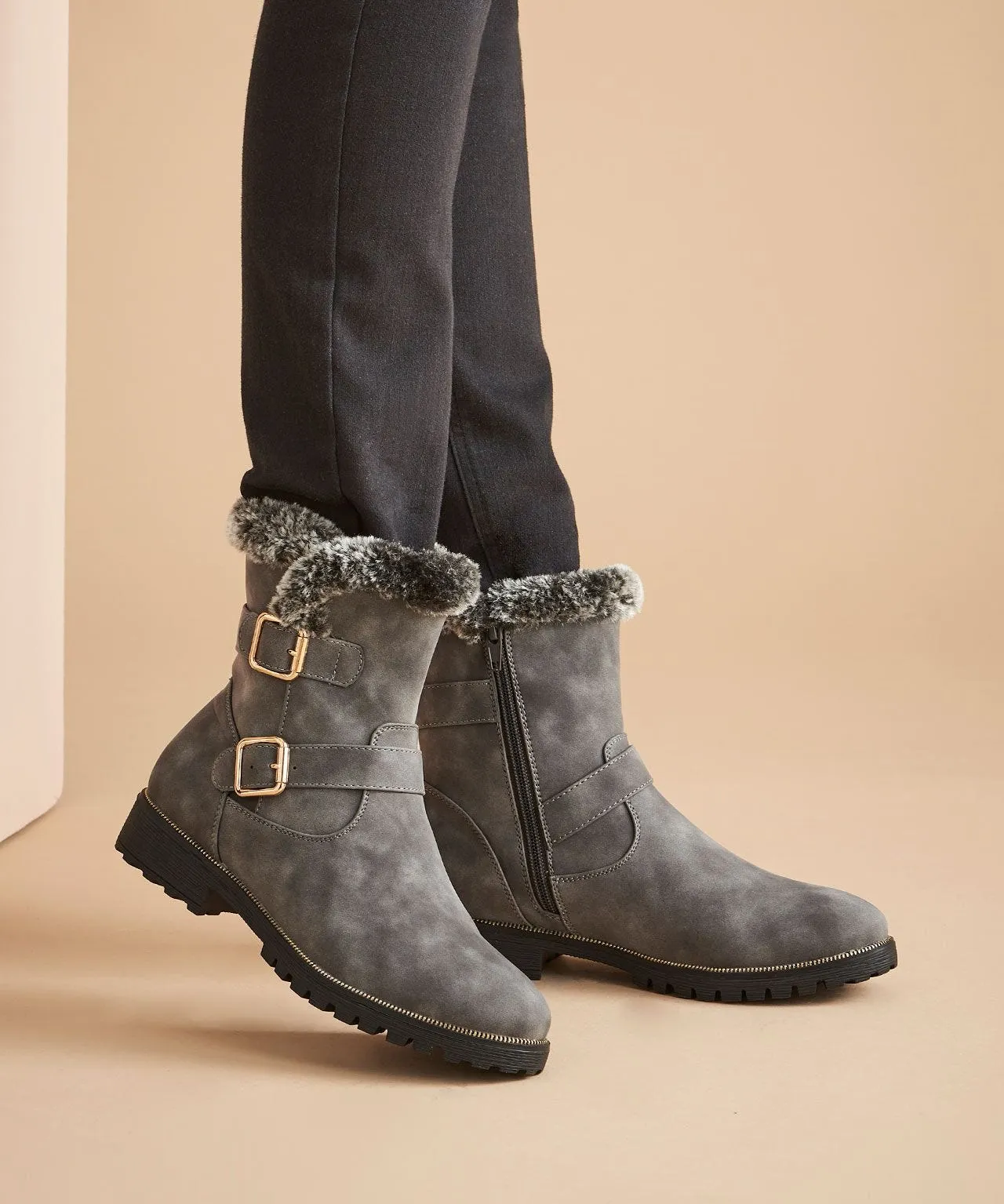 Cushion Walk Suede Look Boots