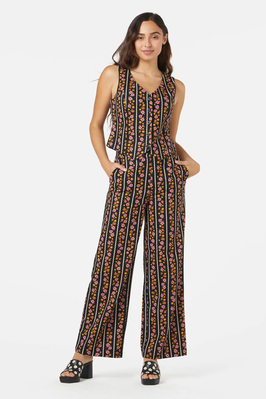 Daisy Chain Patterned Pants