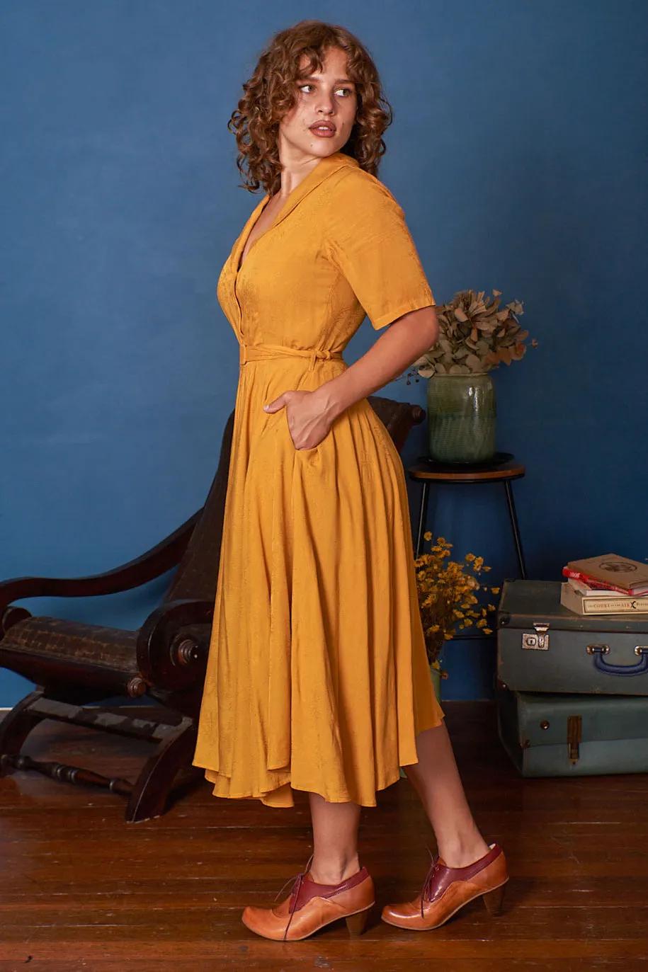 Dandelion Yellow Mustard Dress