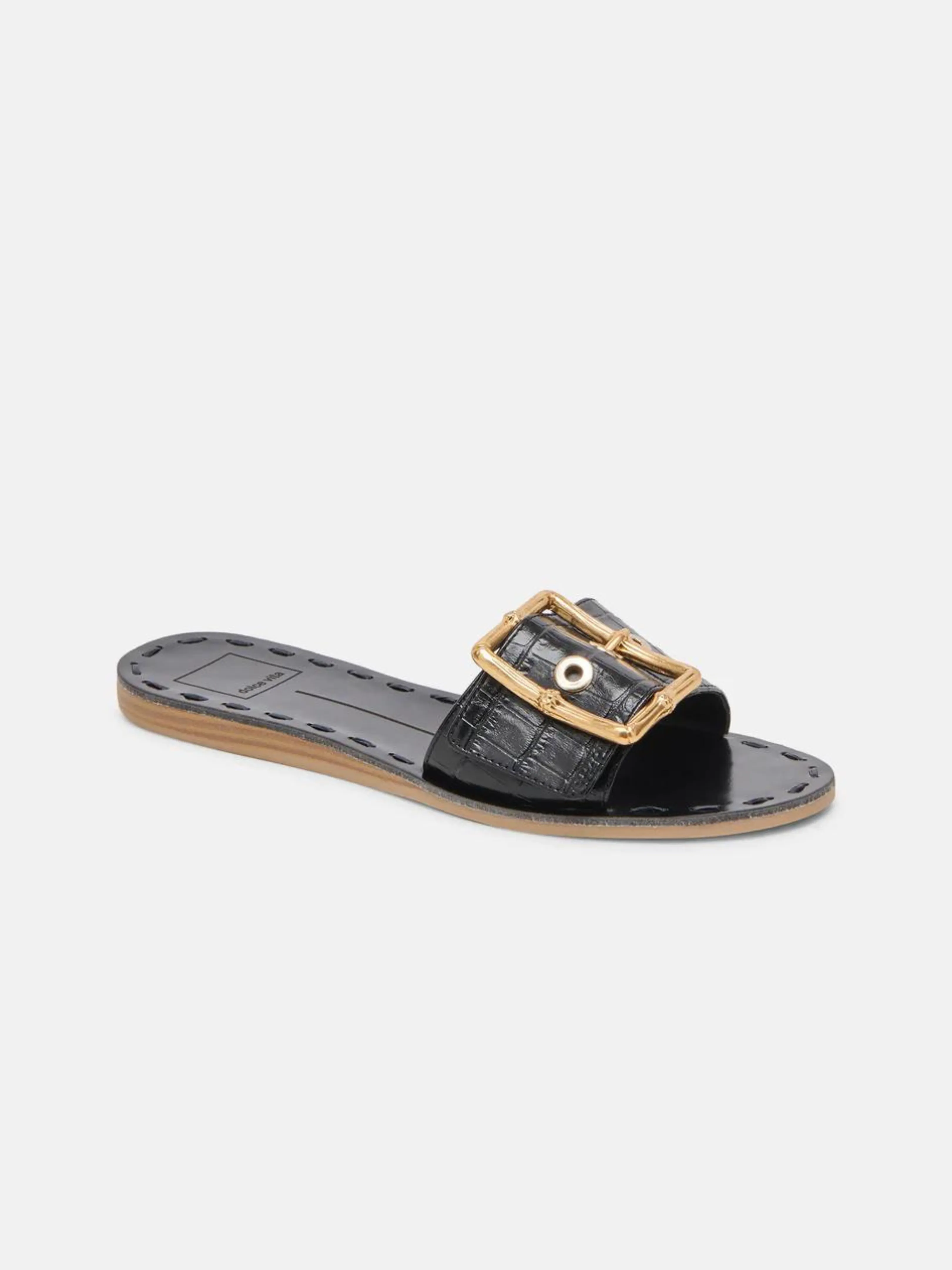 Dasa Noir Textured Sandals