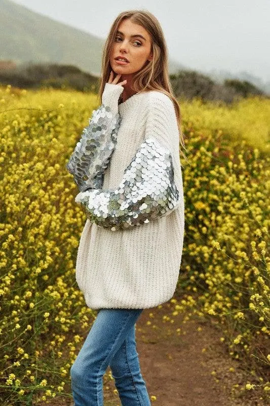 DAVI & DANI Sequin Sweater Tunic -> Stylish Sequin Sweater Tunic by DAVI & DANI