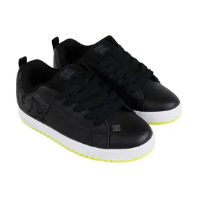 DC Court Graffik Men's Black Leather Skate Shoes