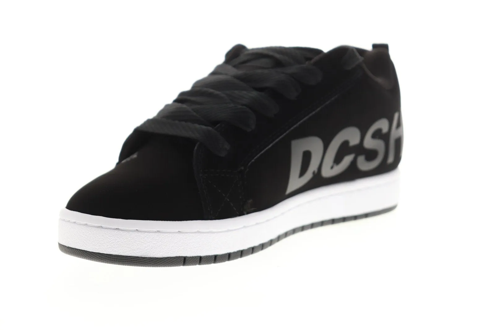 DC Court Graffik SE Men's Black Nubuck Leather Skate Shoes