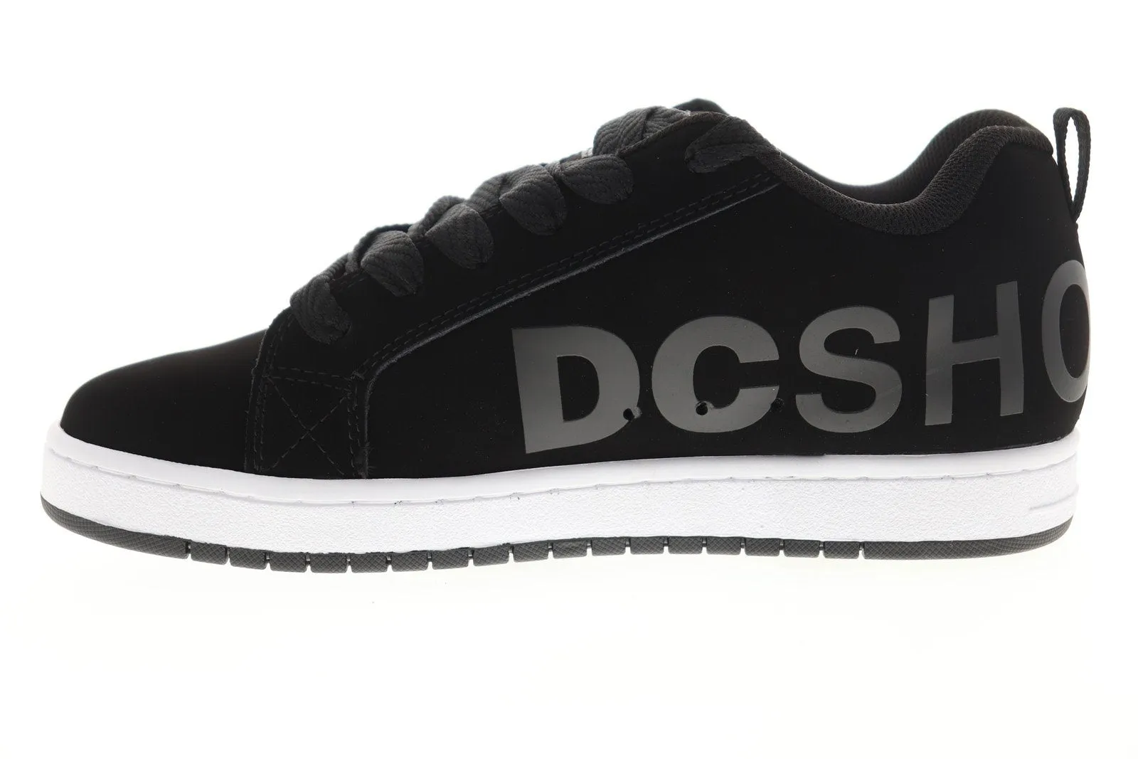 DC Court Graffik SE Men's Black Nubuck Leather Skate Shoes