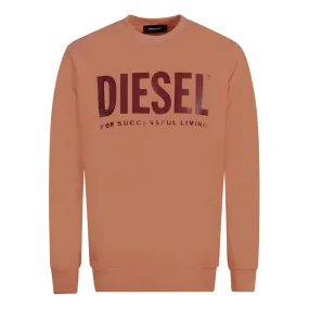 Diesel Men's Pink Sweater with S Division Logo