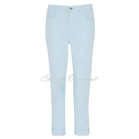 Dolcezza Powder Blue Cropped Jeans with Ankle Detail - Style 23202