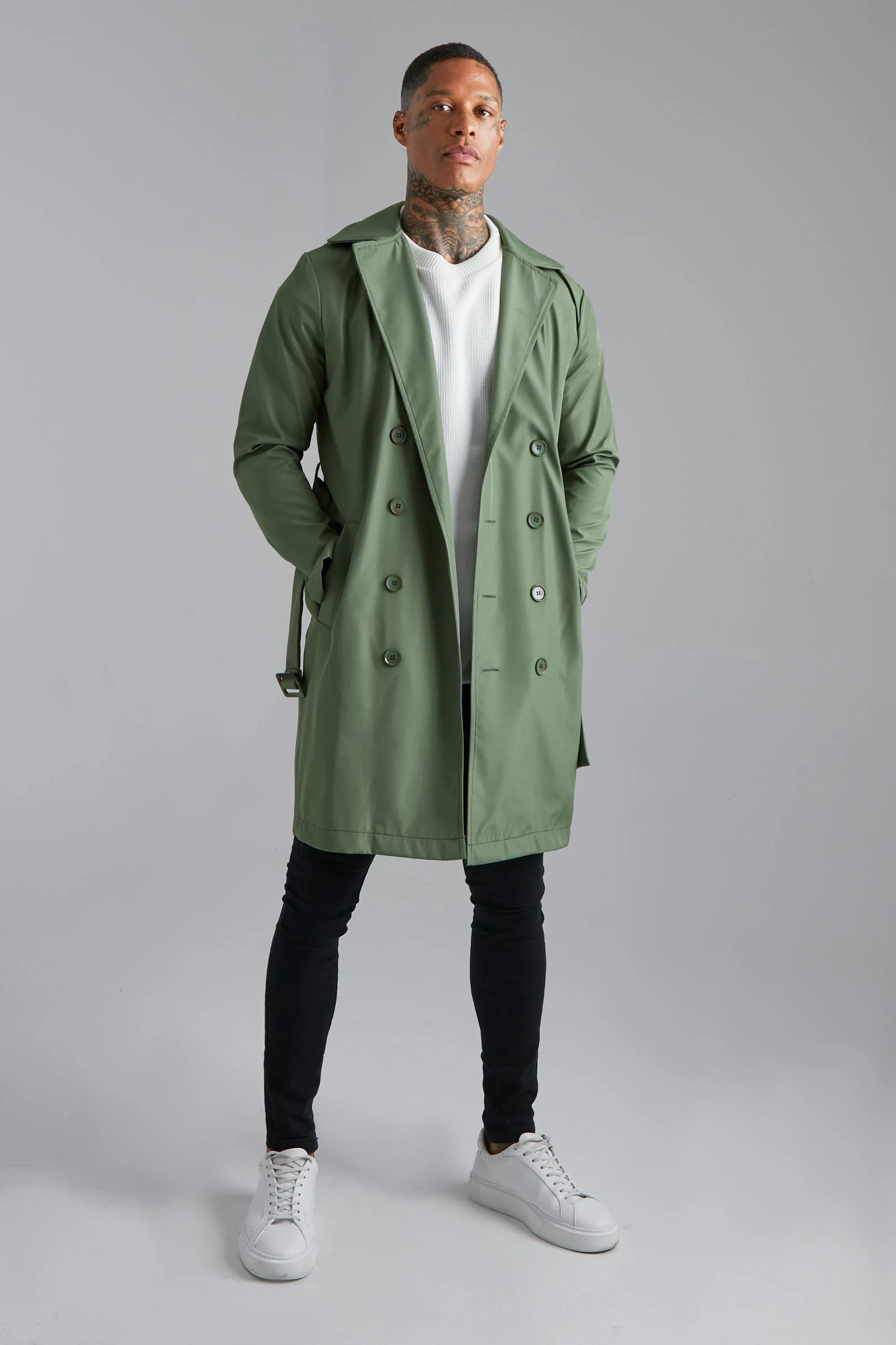 Double Breasted Trench Coat - Stylish and Functional