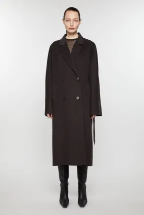 Double-breasted wool coat