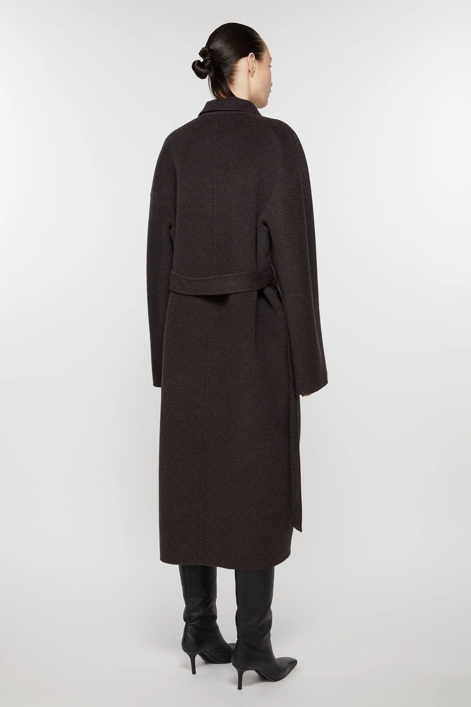 Double-breasted wool coat