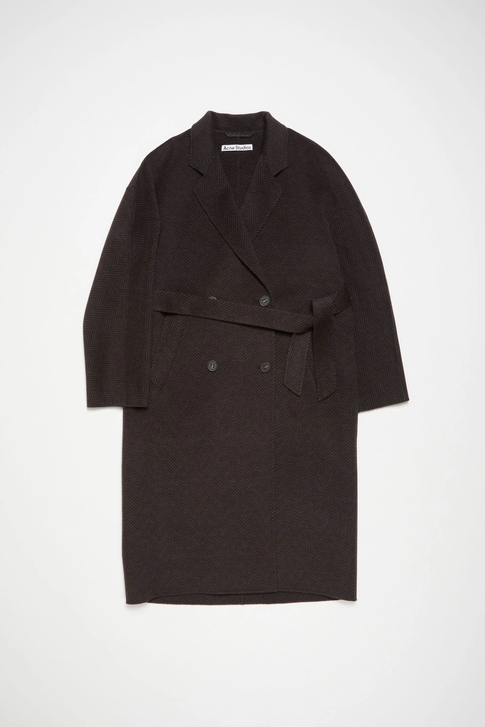 Double-breasted wool coat