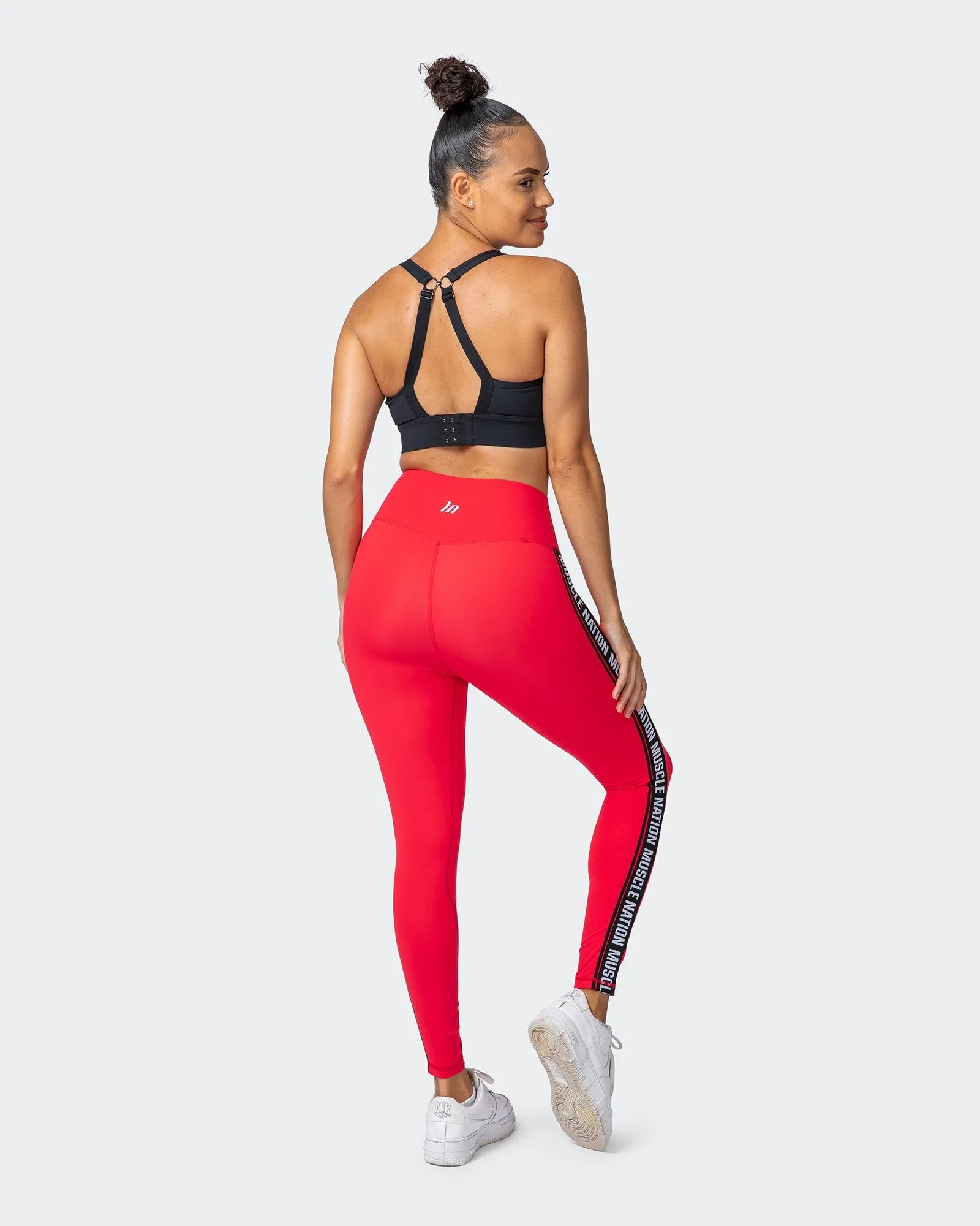 Vibrant Ankle-Length Leggings Red